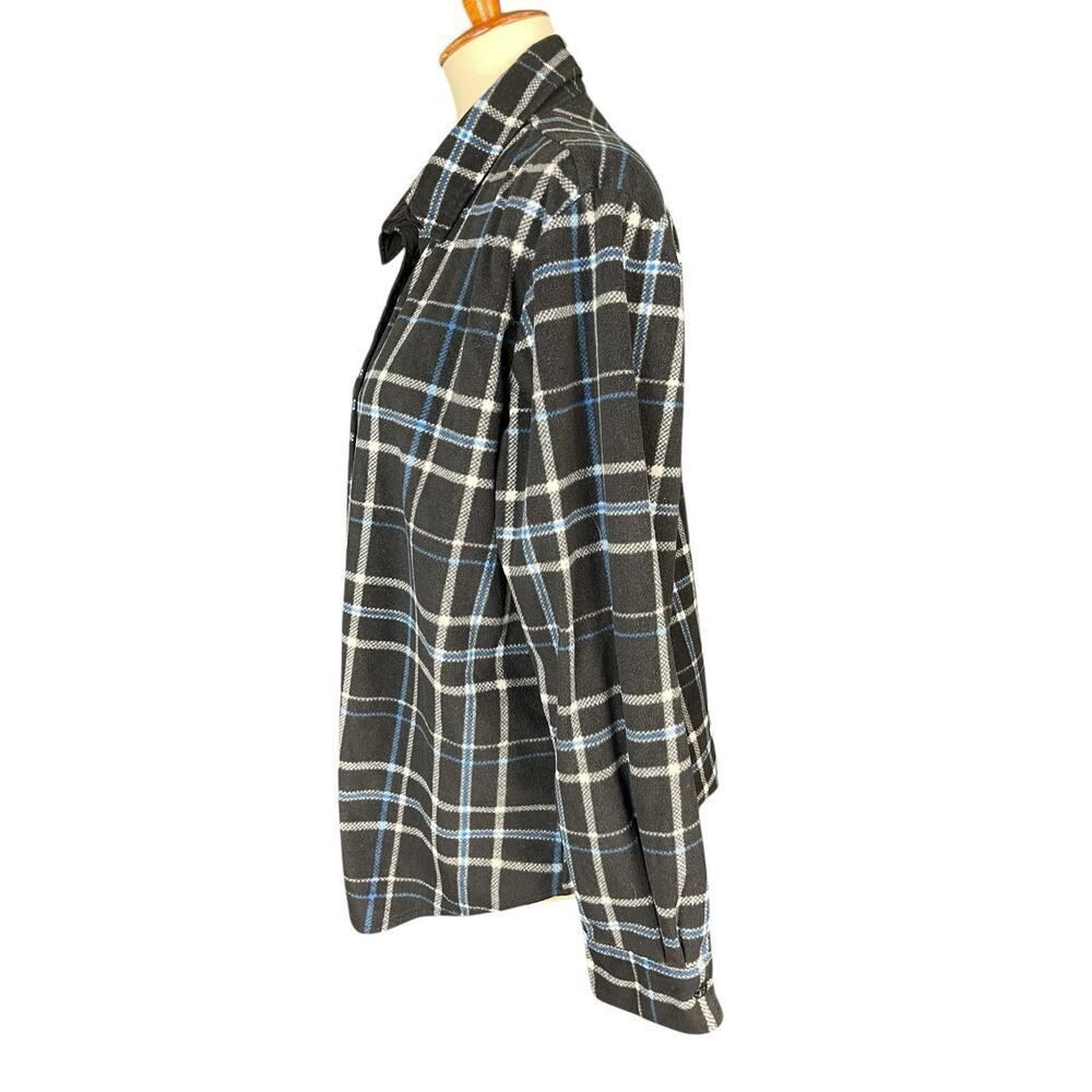 Lee Riders Flannel Shirt Black Plaid Grunge Unisex Men Size L Hipster Camp Soft - Picture 5 of 7